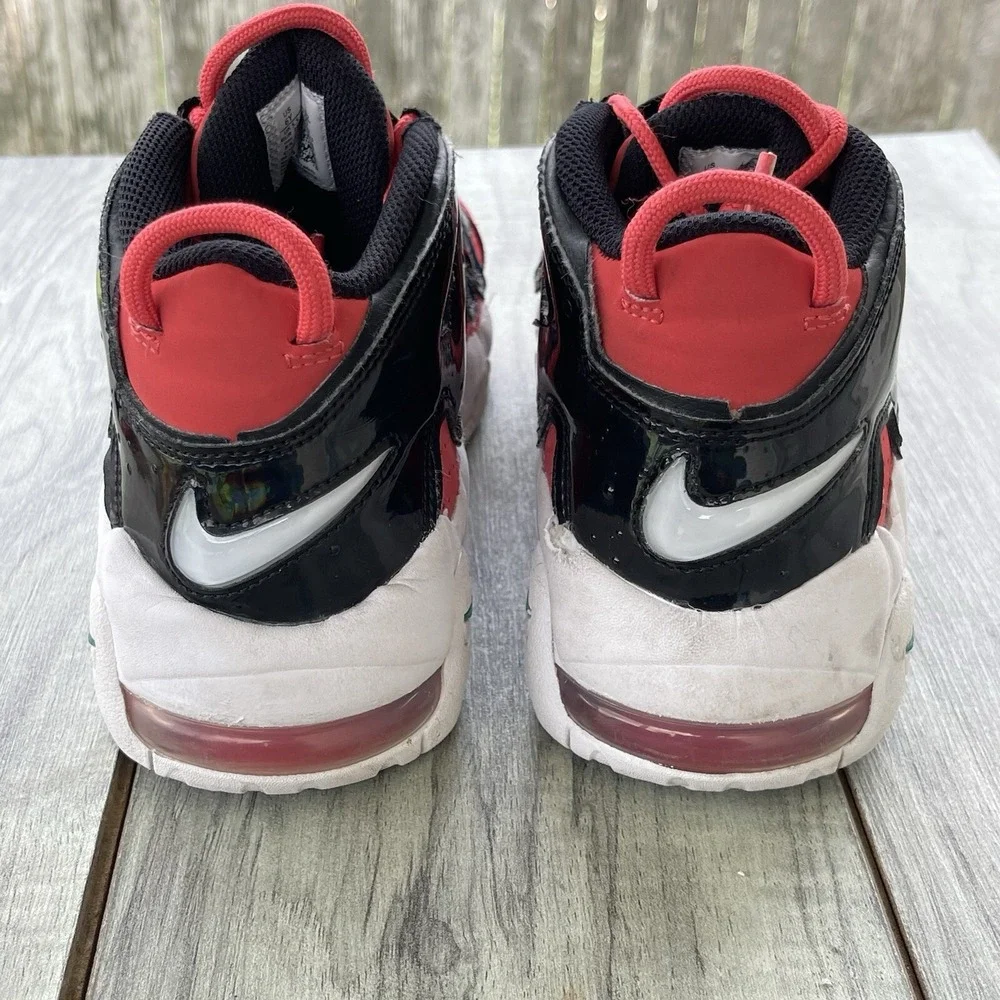 Nike Air More Uptempo Shoes Boys 6Y Red Black 